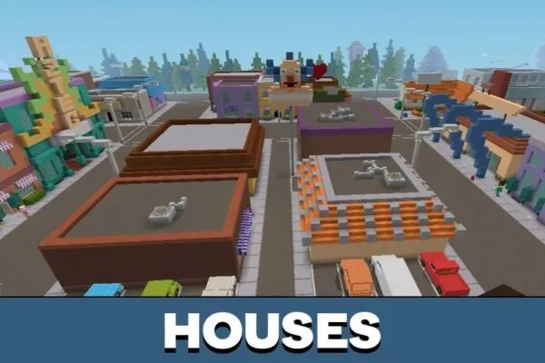 Houses from Simpsons Map for Minecraft PE