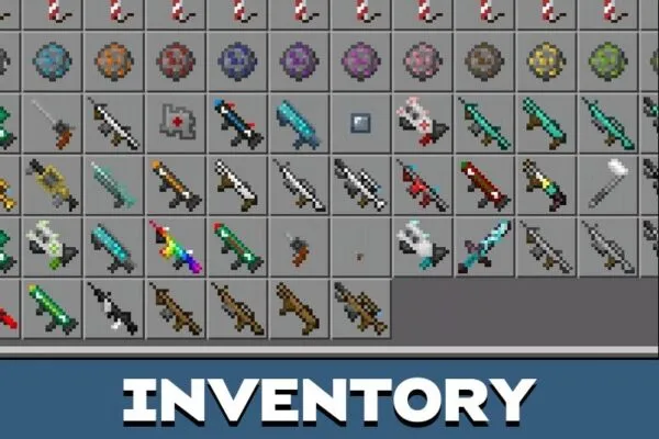 Inventory from Blaster Mod for Minecraft PE