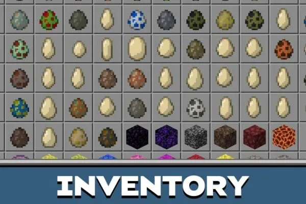 Inventory from T Rex Mod for Minecraft PE