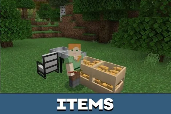 Items from Shop Mod for Minecraft PE