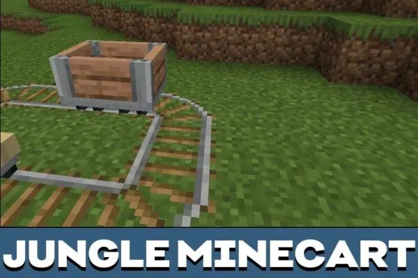 Jungle Minecart from Railcraft Mod for Minecraft PE