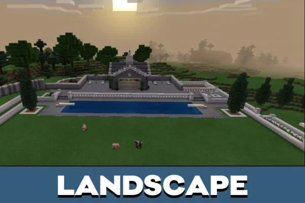 Landscape from Alpine Mansion Map for Minecraft PE