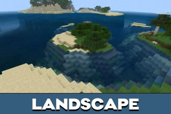 Landscape from Clear Water Texture for Minecraft PE