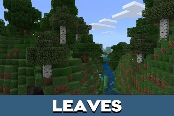 Leaves from Clear Water Texture for Minecraft PE