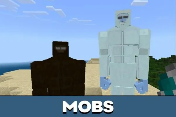 Mobs from Bigfoot and Yeti Mod for Minecraft PE