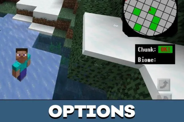 Options from Chunk Finder for Minecraft PE