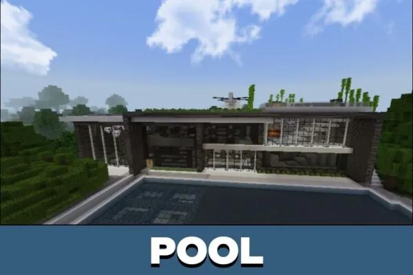 Pool from Modern Mansion Map for Minecraft PE