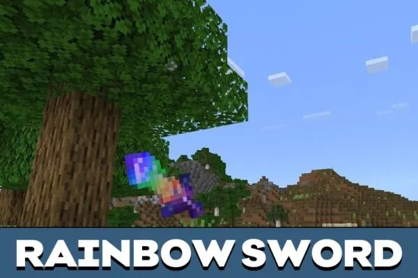 Rainbow Sword from Epic Fight Mod for Minecraft PE