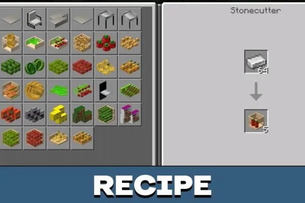 Recipe from Shop Mod for Minecraft PE