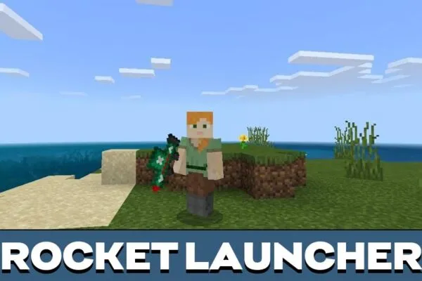 Rocket Launcher from Blaster Mod for Minecraft PE