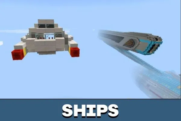 Ships from Star Trek Map for Minecraft PE