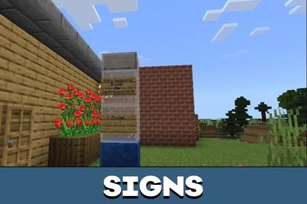 Signs from Bunker Map for Minecraft PE