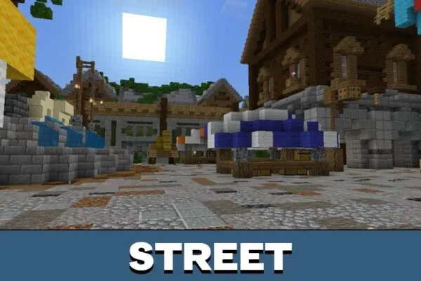 Street from Medieval City Map for Minecraft PE