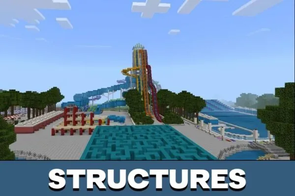 Structures from Water Park Map for Minecraft PE