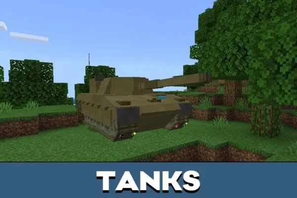 Tanks from Artillery Mod for Minecraft PE