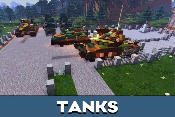 Tanks from Bunker Map for Minecraft PE