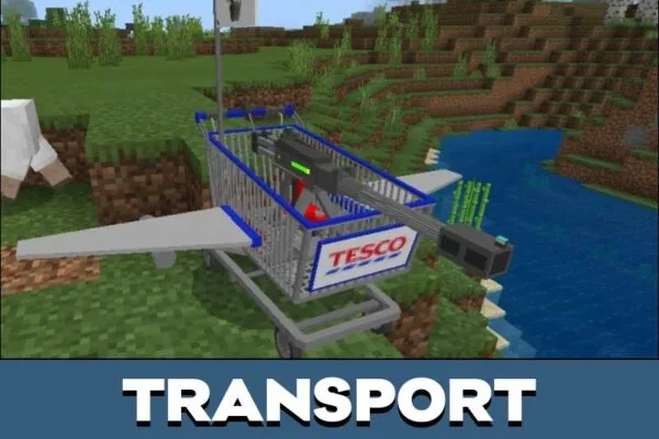 Transport from Laser Weapon Mod for Minecraft PE