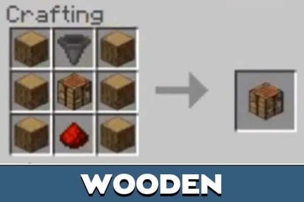 Wooden table from Industrial Craft Mod for Minecraft PE