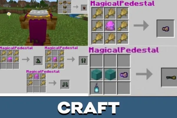 Craft from Magical Broomstick Mod for Minecraft PE