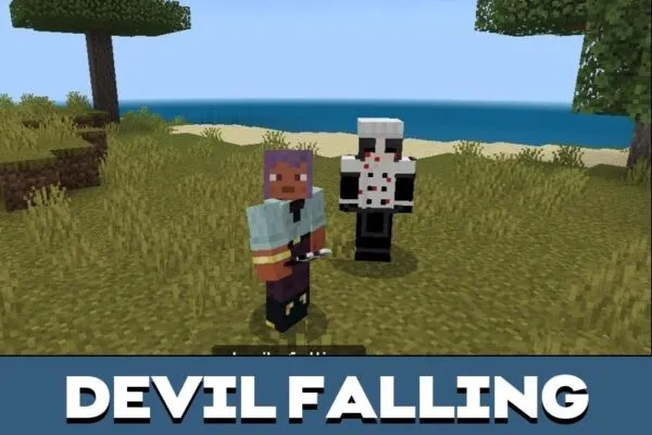 Devil Falling from Chainsaw Man Mod for Minecraft PE