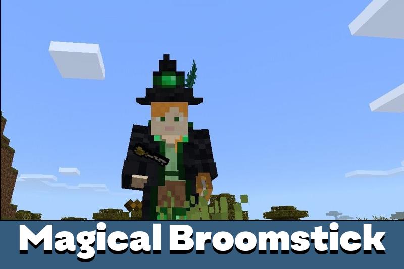 Download Magical Broomstick Mod for Minecraft PE Magical Broomstick