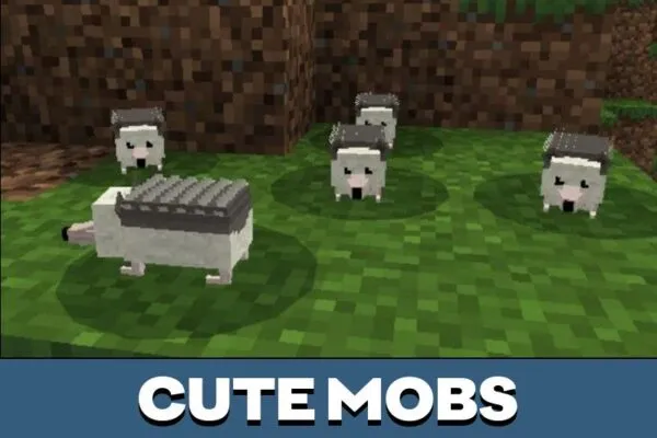 Mobs from Hedgehog Mod for Minecraft PE