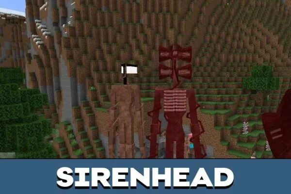 Siren Head from Cartoon Cat Mod for Minecraft PE