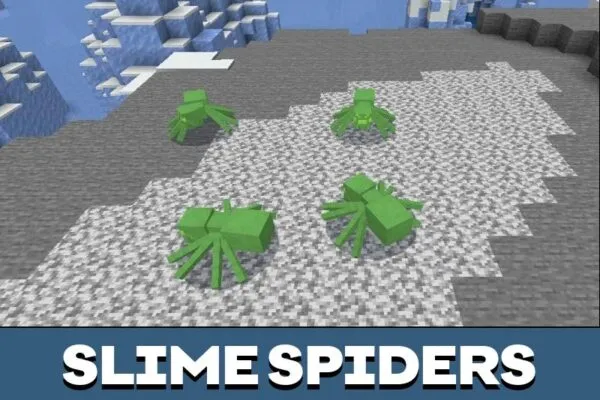 Slime Mobs from Spider Mod for Minecraft PE