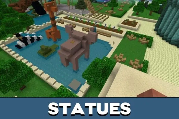 Statues from Water Park Map for Minecraft PE
