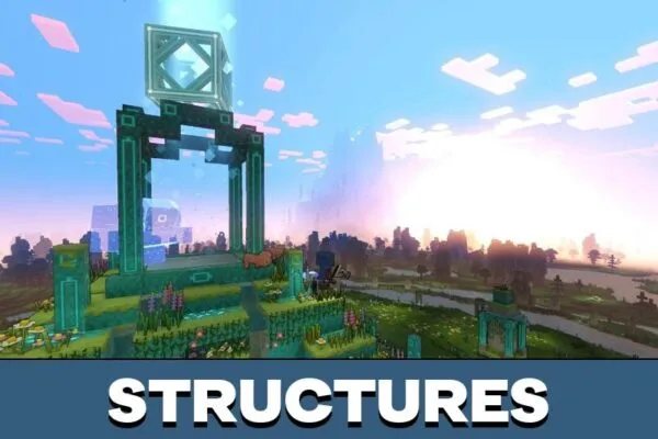 Structures from Minecraft Legends Mod for Minecraft PE