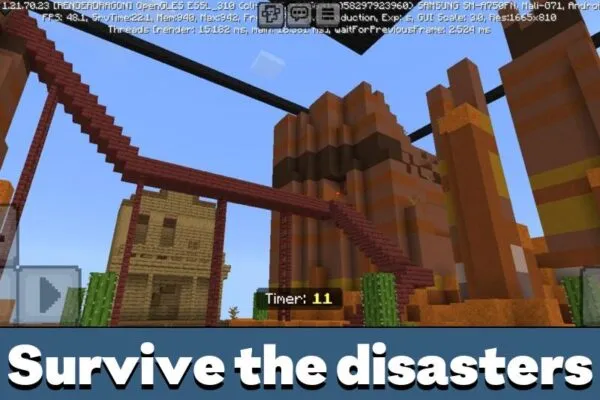 Survive the Disasters from TNT World Map for Minecraft PE