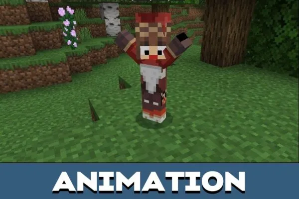 Animation from Genshin Impact Mod for Minecraft PE