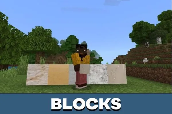 Blocks from Sand Mod for Minecraft PE