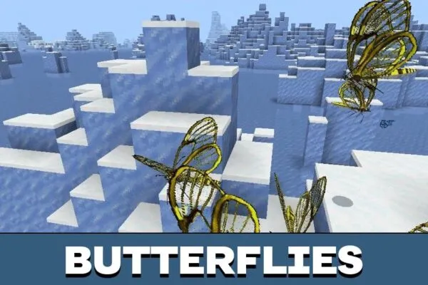 Butterflies from Star Insects Mod for Minecraft PE