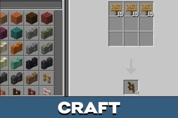 Craft from Barricades Mod for Minecraft PE