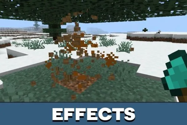 Effects from Treecapitator Mod for Minecraft PE