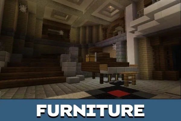 Furniture from House Trap Map for Minecraft PE