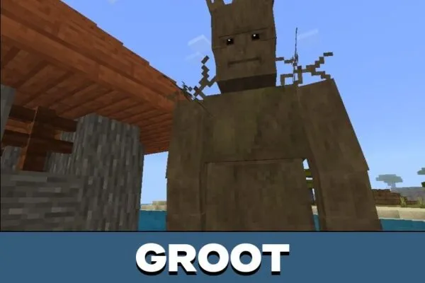 Groot from Guardians of the Galaxy Mod for Minecraft PE