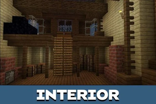 Interior from House Trap Map for Minecraft PE