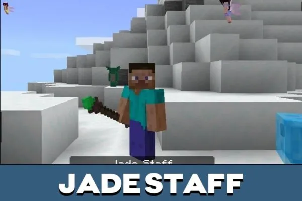 Jade Staff from Dungeons Mod for Minecraft PE