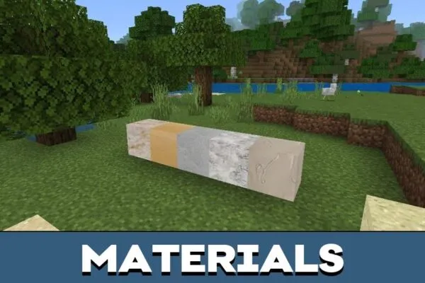 Materials from Sand Mod for Minecraft PE