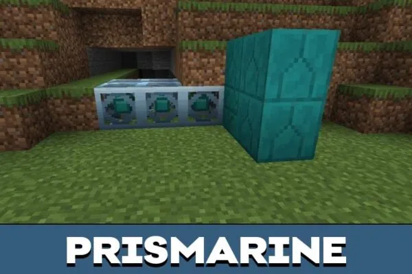 Prismarine from Minecraft Legends Blocks Mod for Minecraft PE