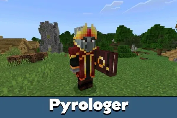 Pyrologer from Dungeons Mod for Minecraft PE