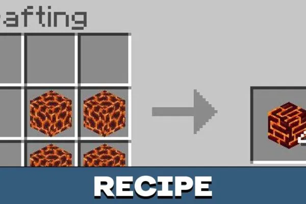 Recipe from Brick Mod for Minecraft PE