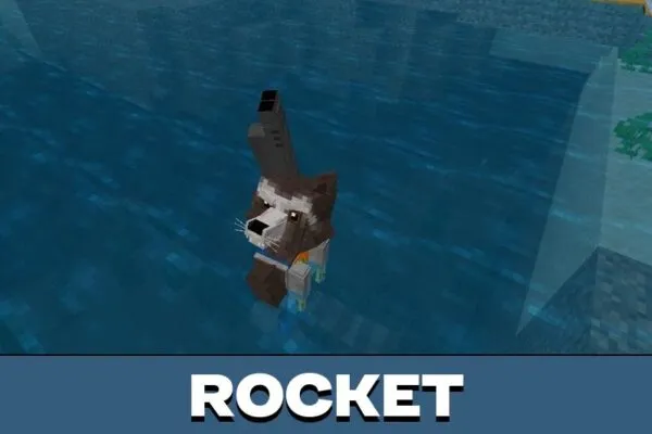 Rocket from Guardians of the Galaxy Mod for Minecraft PE