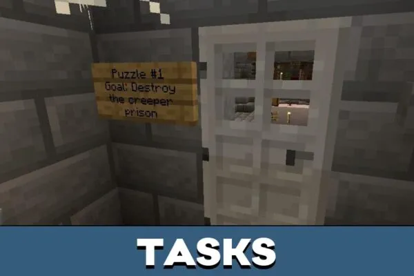 Tasks from House Trap Map for Minecraft PE