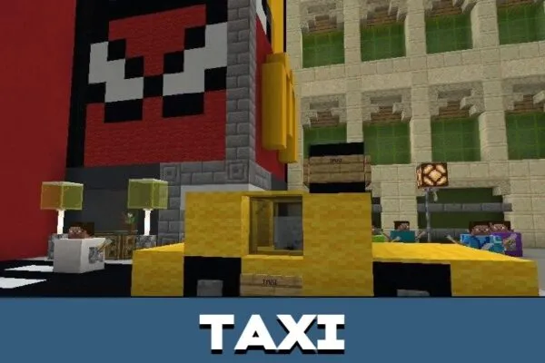 Taxi from Spiderman Map for Minecraft PE