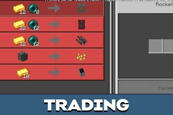 Trading from Guardians of the Galaxy Mod for Minecraft PE