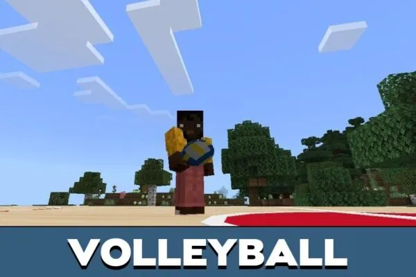 Volleyball from Basketball Mod for Minecraft PE