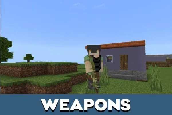 Weapons from Barricades Mod for Minecraft PE